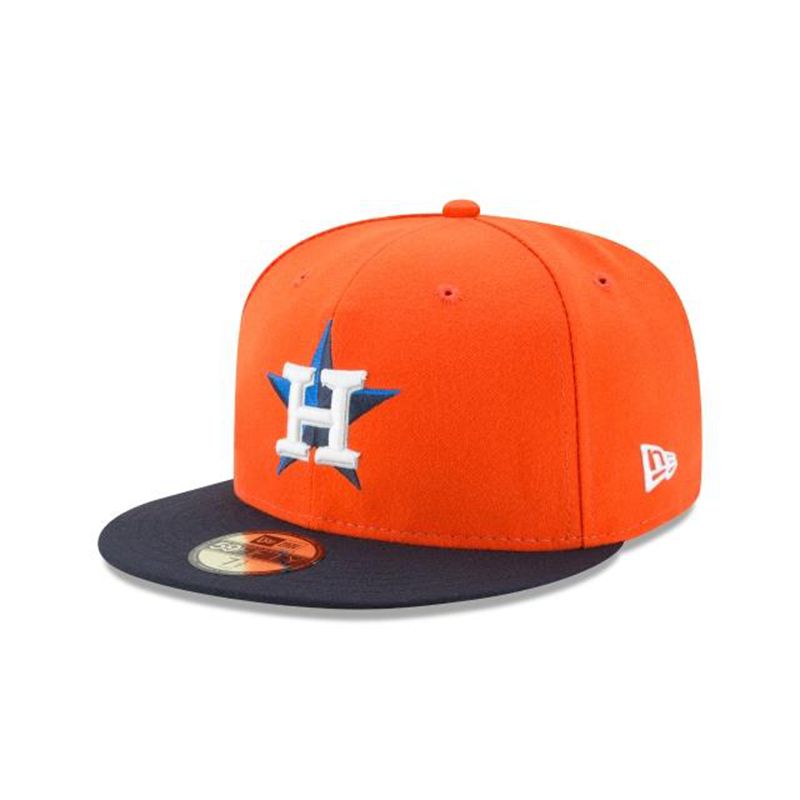 MLB Houston Astros Authentic Collection 59Fifty Fitted (RWR0016) - Orange New Era Caps